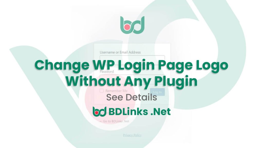 how to change wordpress login page logo
