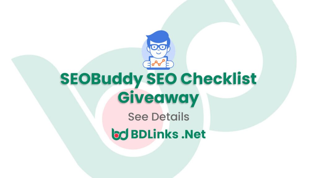 SEOBuddy SEO Checklist Giveaway by BDLinks
