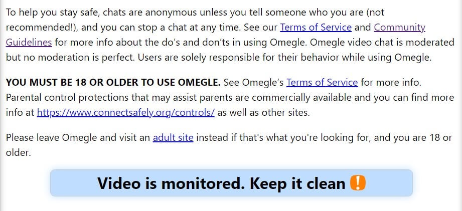 How To Get Unbanned From Omegle (All Ways) 2 Omegle-Terms-of-Service-and-Guidelines