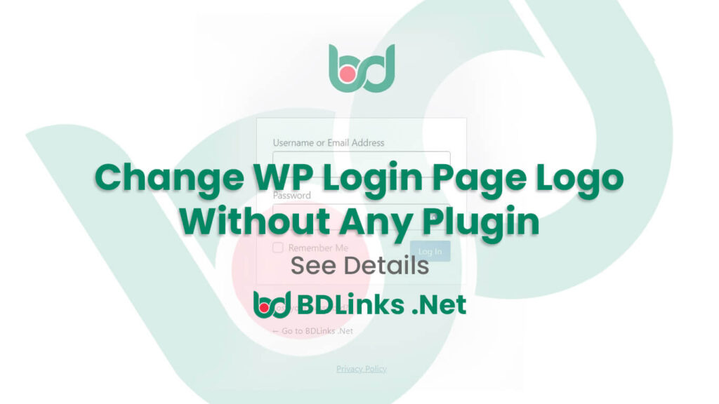 How to change wordpress login page logo and url